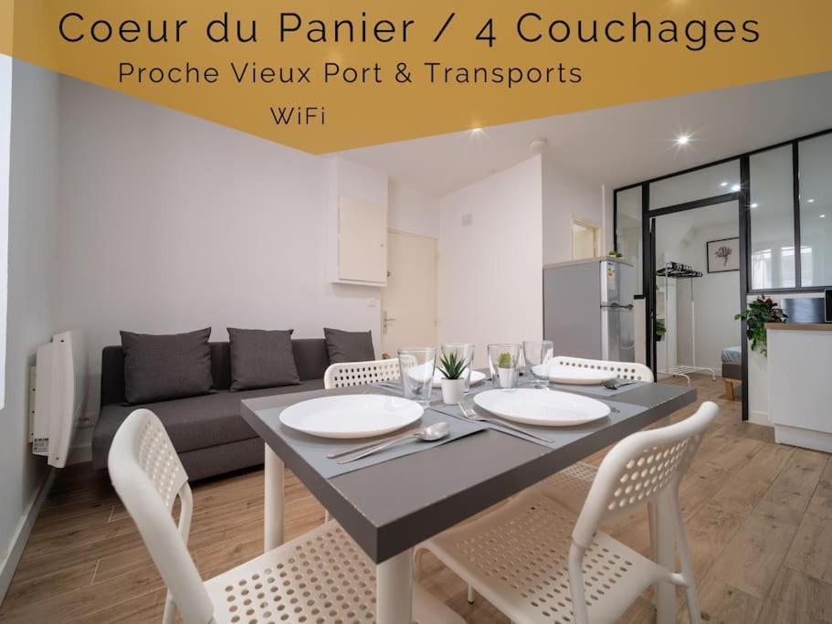 Appartement Tout Equipe Au Coeur Du Panier Vieux Port Marseilles Buitenkant foto